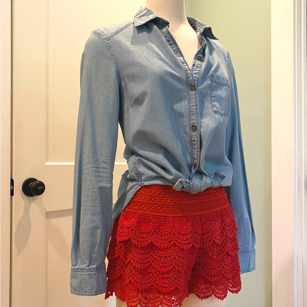 Paige Lightweight Chambray Button Down Shirt - Si… - image 2